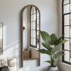 MAYEERTY Full-Length Mirror Solid Wood Ladder Arch Black 64x21x1in No Stand - 2 of 4