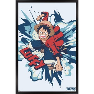 Trends International One Piece: Fishman Island - Luffy Punch Framed Wall Poster Prints - 1 of 4