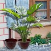 Set of 2 Resin Indoor/Outdoor Planters Red - Alpine Corporation: Durable Garden Pots with Drainage - 2 of 3