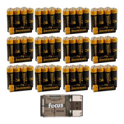 Browning Trail Cameras AA Alkaline Batteries 48-Pack and Memory Card Reader Kit