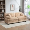 84'' Chenille Deep Seat Loveseats Sofa with Throw Pillows - 3 of 4