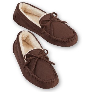 Collections Etc Women's Faux Suede Moccasins - 1 of 3