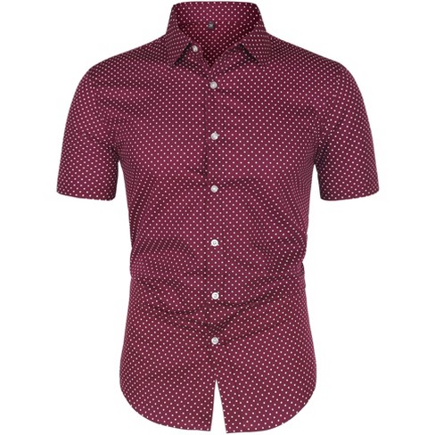 Maroon polka cheap dot shirt