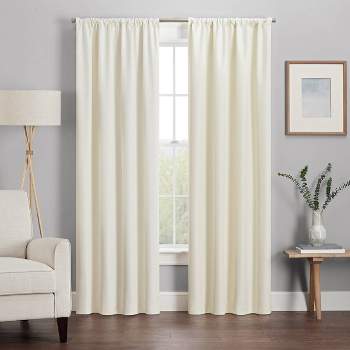 54"x42" Kenna Thermaback Blackout Curtain Panel Ivory - Eclipse