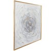 Metal Starburst Spiral Framed Wall Art with Gold Frame White - Olivia & May: Contemporary Style, Vertical Orientation, Object Art Subject - image 2 of 4