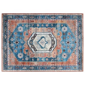 Costway Area Rug 5' x 7' Distressed Vintage Home Carpet Living Room Bedroom Non-Shedding - 1 of 4