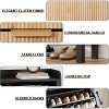 Garvee Shoe Storage Cabinet with 4 Flip Drawers, Fluted Narrow Shoe Storage Cabinet Organizer with Legs,Black+Natural Oak - 2 of 4