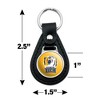 New York Institute of Technology Secondary Logo Black Leather Keychain - 2 of 4