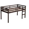 Okak Twin/Full Solid Rubber Wood Loft Bed with Ladder & Strengthened Slats,Wooden Bed Frame for Kids Room,Bedroom - 4 of 4