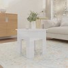 vidaXL High Gloss White Coffee Table - Square, Modern Design, Durable Engineered Wood - 4 of 4