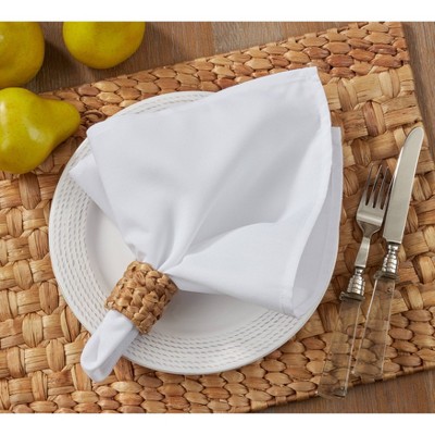 White Cotton Everyday Design Napkins Set of 12