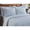 Set of 2 Twin Jullian Collection 100% Cotton Tufted Unique Luxurious Bold Stripes Design Bedspread Set Blue - Better Trends - 2 of 4