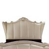 Acme Furniture 95" California King Bed Dresden Synthetic Leather & Bone White : Champagne PU, Claw Feet, Tufted Headboard - 2 of 4