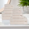 Cotton Geometric Jacquard Plush Soft Absorbent Bath Towel Set by Blue Nile Mills - 2 of 4