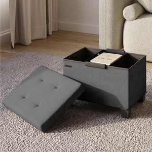 StorageBud Storage Ottoman for Bedroom End of Bed, Fabric Storage Bench, Large Storage Ottoman Bench, Entryway Bench with Storage - 1 of 4