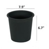 VisioGear 5PCS Round Nursery Plant Pot, 7.9" Width Garden Pots with Drainage Hole, Black, 7.9"*7.9"*6.7" - 3 of 4