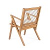 Christopher Knight Home Reynard Outdoor Acacia Wood and Rope Dining Chairs with Cushions (Set of 2) - 4 of 4