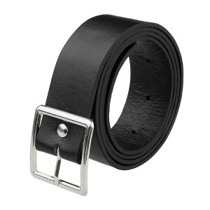 Elerevyo Women's PU Leather Belts Black Waist Belt with Pin Buckle for Jeans - 1 of 4