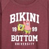 Women's - SpongeBob SquarePants - Bikini Bottom University Lightweight French Terry Wide Neck Long Sleeve Shirt - 2 of 4