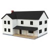 1/64 Large Two Story Farm House w/ Porch, Deck, Chimney, B&W 3d Print RW-11 - 2 of 4