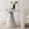 Dwen Small Round End Table,24 Round End Table with Pedestal Base,Black Circle Side Table-Maison Boucle - 2 of 4