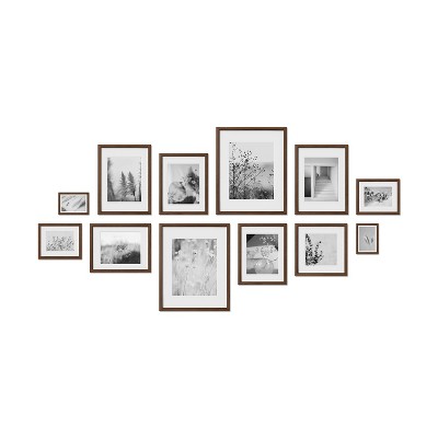 Haus and Hues Oxford Gallery Wall Frame Set with Real Glass and Mat