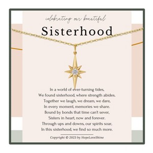 HOPE LOVE SHINE Sisterhood Necklace – North Star Necklace Gift for Sisters BFF Best Friend - 1 of 1