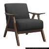 CAVINAS Polyester Accent Chair with Walnut Finish Wood Cushion Backrest,Upholstered Living Room Chairs,Reading Chairs for Living Room - 3 of 4