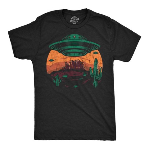 Мужские футболки Crazy Dog T-Shirts, Inc. Mens Funny T Shirts Desert UFOs Sarcastic Alien Graphic Novelty Tee For Men - Crazy Dog Men's T Shirt For Astronauts Black XL
