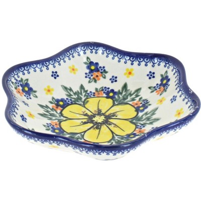 Blue Rose Polish Pottery Buttercup Small Daisy Bowl