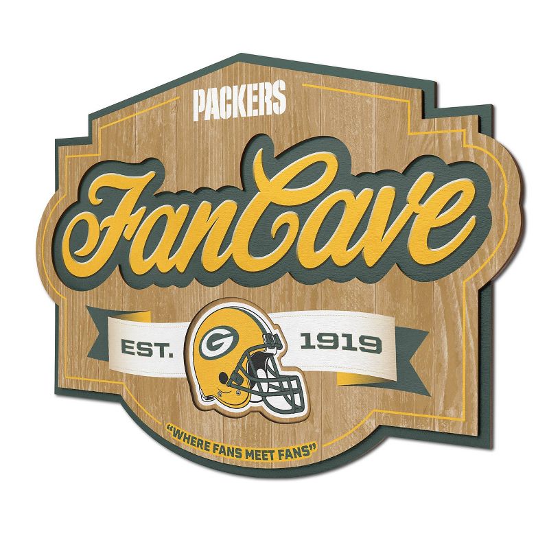 NFL Green Bay Packers Fan Cave Sign, 1 of 5