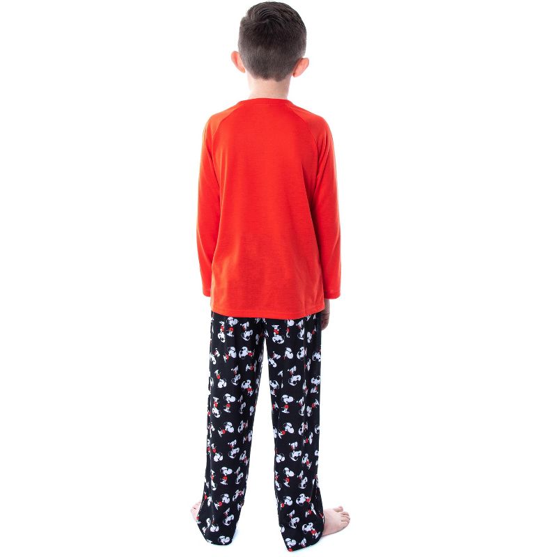 Peanuts Boys' Joe Cool Snoopy Pajamas Raglan Shirt And Pant Sleepwear Set, 2 of 4