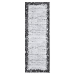Washable Chenille Bordered Living Room Rugs, Geometric Non Slip Bedroom Dining Room Carpet, Modern Indoor Floor Rugs - 1 of 4