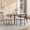 Boucle Fabric Round Modern Upholstered Dining Chairs, Set of 2 with Textured Upholstery, Iron Legs and Floor Protectors - 3 of 4