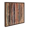 Kate and Laurel Sylvie Records Framed Canvas by Robert Cadloff of Bomobob, 22x22, Walnut Brown - 2 of 4