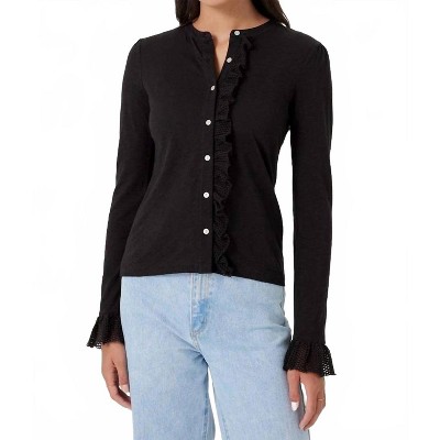Women's Isabel Long Sleeve Ruffle Shirt - GOLDIE