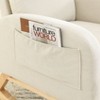 CAVINAS Modern Rocking Chair with High Back&Side Pocket,Upholstered Accent Chair for Living Room,Wooden Lazy Chair,Teddy Fabric Lounge Chair - 2 of 4