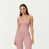 Anna-Kaci Active Women's Scoop Neck Flare Leg One-Piece Activewear Jumpsuit with Contoured Fit and Smooth Stretch Fabric - 2 of 4