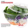 Stock Your Home 32oz Clear Plastic Salad Bowls with Lids Disposable (50 Pack) Medium Takeout Container with Snap on Lid for Fruit Salads - 4 of 4