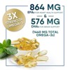 Omega 3 Fish Oil Capsules 3x Strength 2400mg EPA & DHA, Highest Potency - 120 Softgels - 2 of 4
