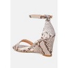 Kodor Snake Print Slim Wedge Sandals Women - 3 of 4