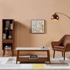 Kingston Wooden Coffee Table: Elegant Walnut Finish, Faux Marble, Open Shelf - Teamson Home - 3 of 4