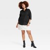 Women's Slim Fit Boyfriend Tailored Long Sleeve Button-Down Shirt - A New Day™ - 3 of 3