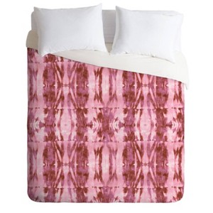 Deny Designs Twin/Twin XL Schatzi Brown Quinn Tie Dye Duvet Set Pink: Microfiber, Reversible, 300 Thread Count - 1 of 4