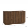 Lyngins Sideboard Buffet Cabinets with 4 Doors,Metal Handles,Corrugated Fluted Coffee Bar Cabinets with Storage,Credenzas for Kitchen,Entryway - 3 of 4