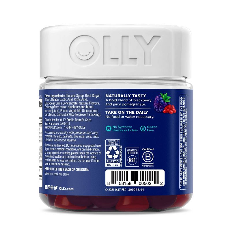 OLLY Men's Multivitamin Gummy - Blackberry Blitz, 4 of 7