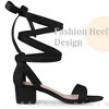 Perphy Women's Fashion Summer Open Toe Block Heel Lace Up Sandals - 4 of 4