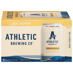 Athletic Brewing Company Cerveza Atletica Non-Alcoholic Light Copper - 6pk/12 fl oz Cans - 1 of 4