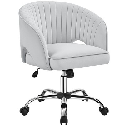 Yaheetech Rolling Office Chair Armchair with Tufted Barrel