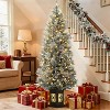 4.5ft Pre-Lit Christmas Tree, Potted Snow Flocked Xmas Tree with 200 Lights, Red Berry Clusters & Light Box for Christmas Decoration - 3 of 4